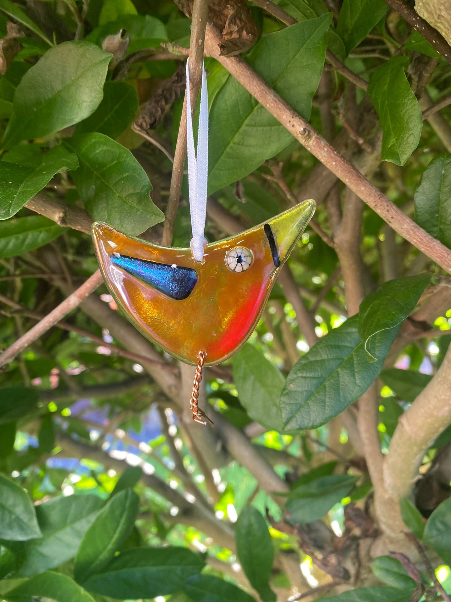 Fused Glass Small Robin