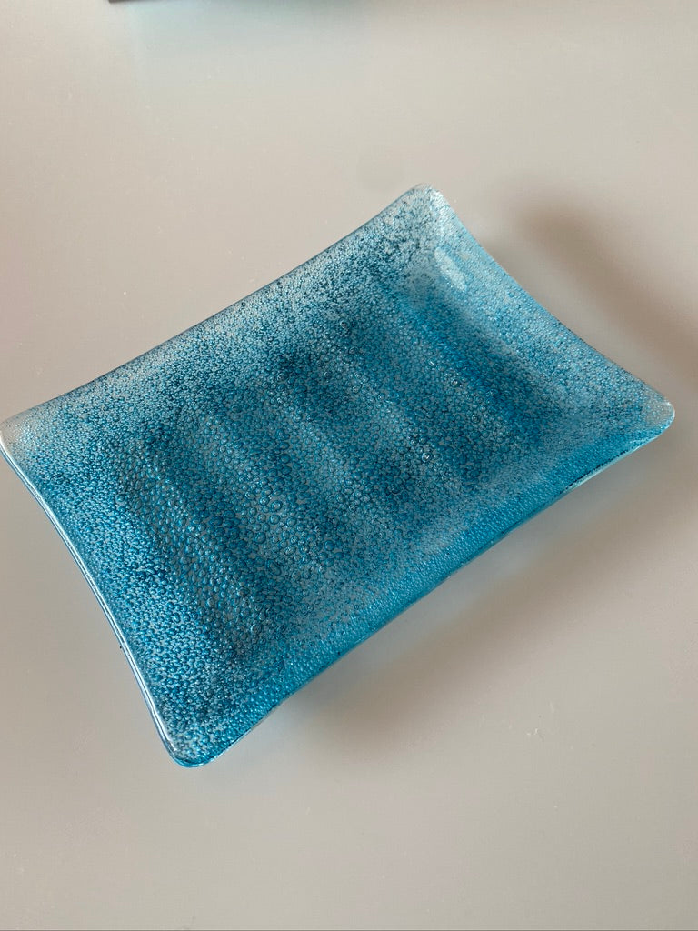 Bubble Soap Dish Fused Glass