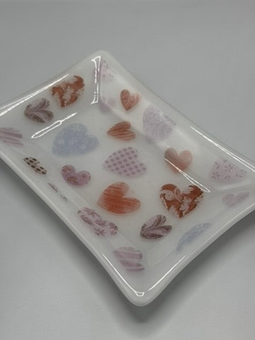 Heart Soap Dish Fused Glass