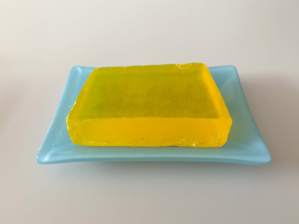 Soap Dish Light Blue Fused Glass