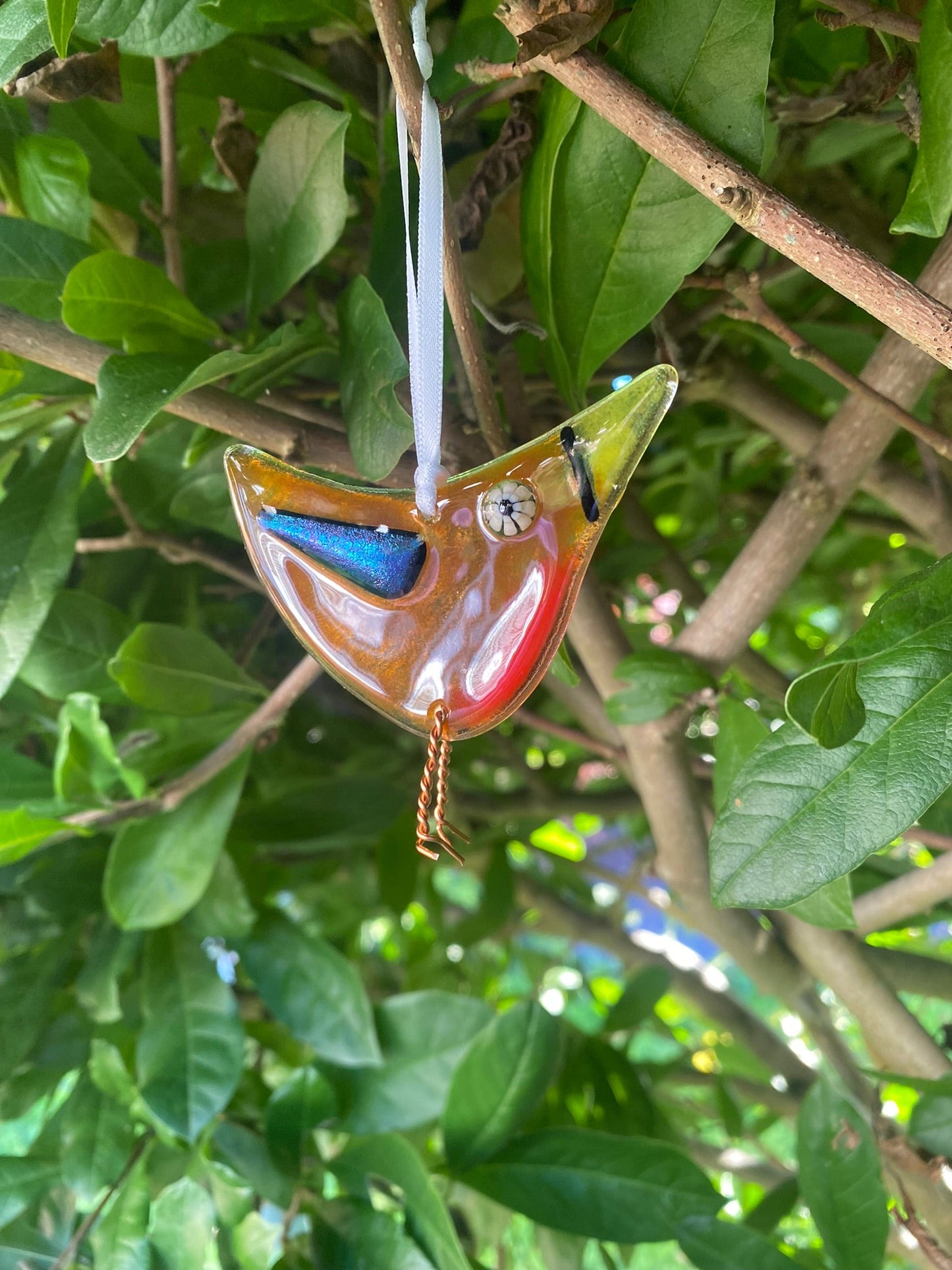 Fused Glass Small Robin