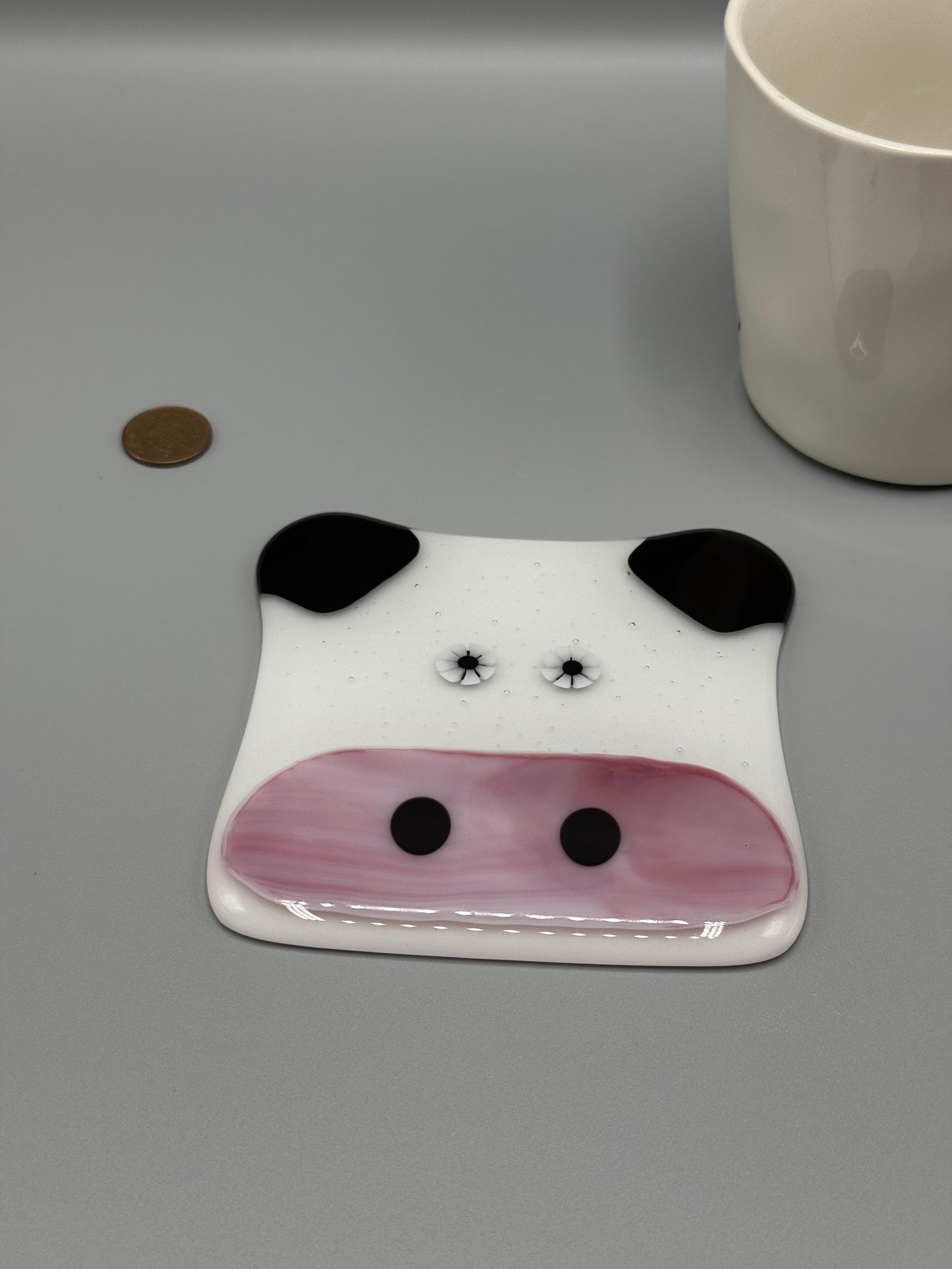 Cow Fused Glass Coaster
