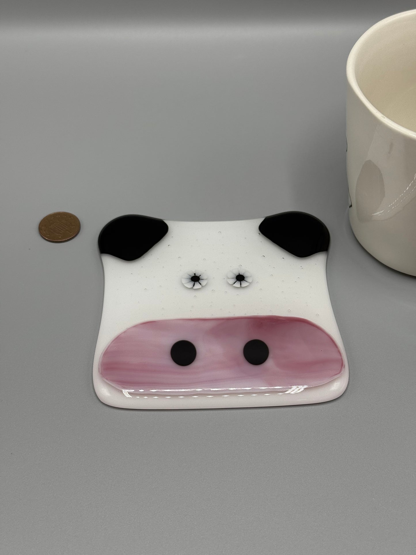 Cow Fused Glass Coaster