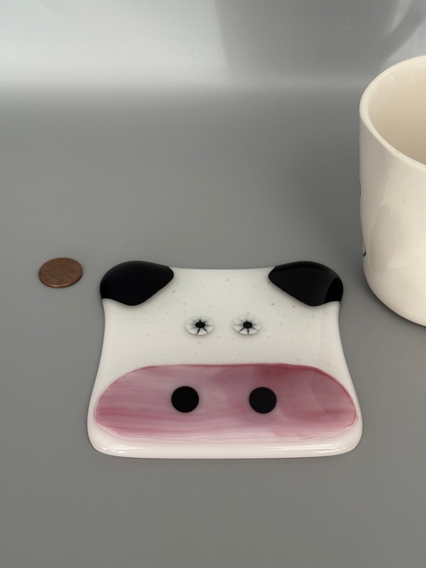 Cow Fused Glass Coaster
