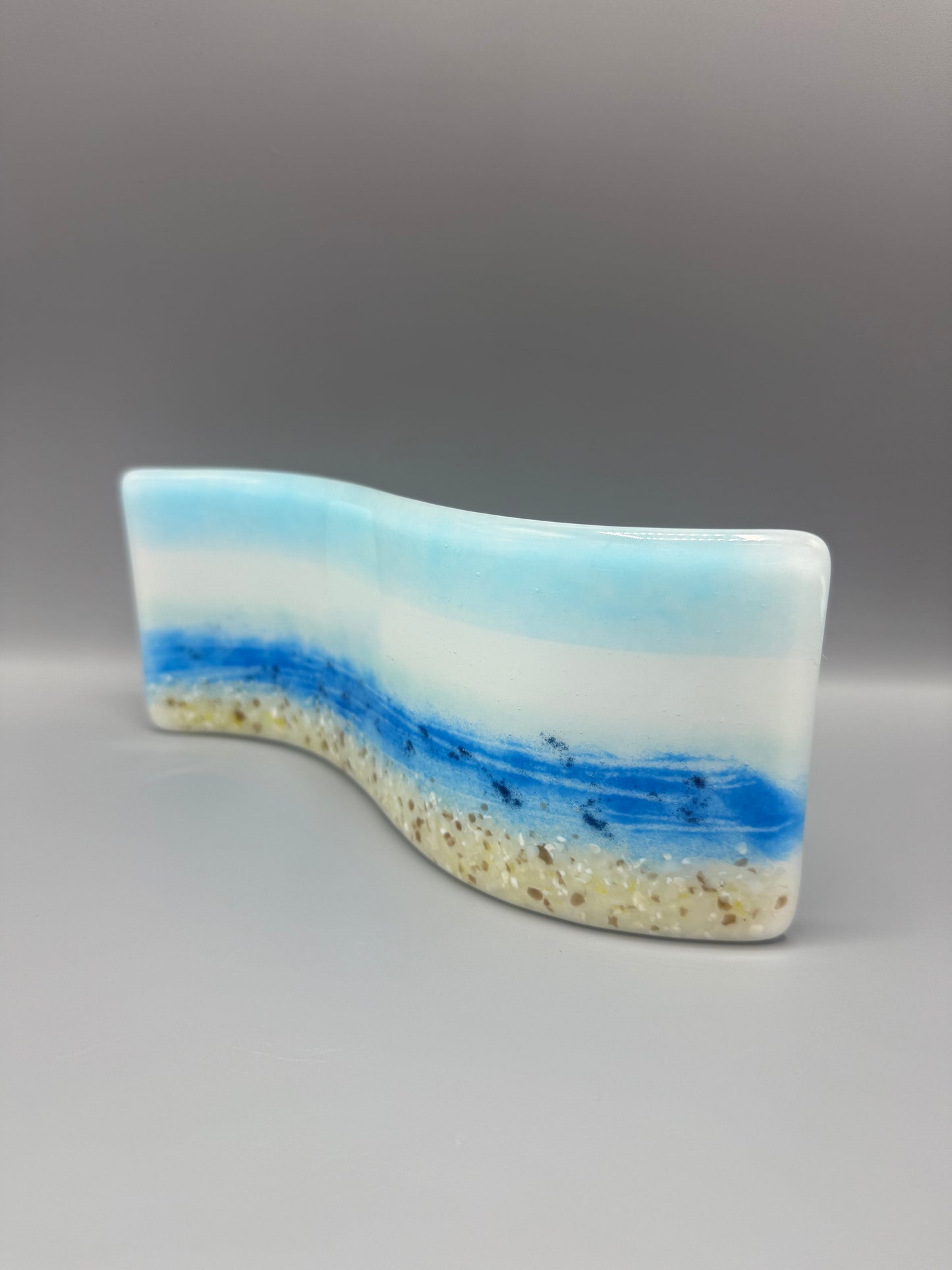 Seaside fused glass wave