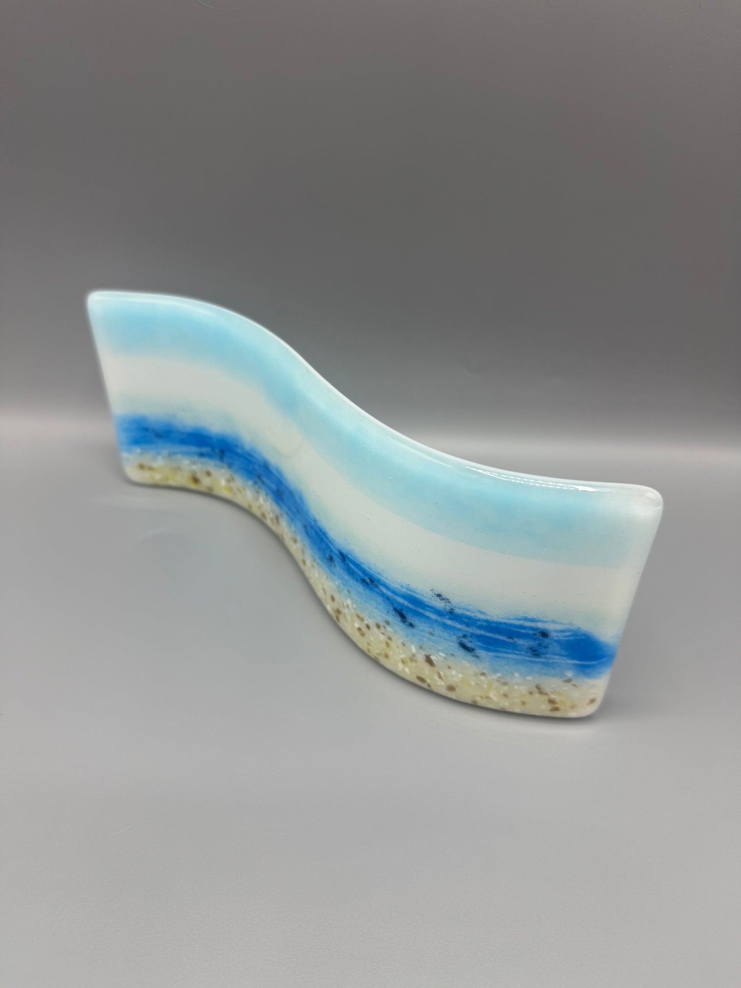 Seaside fused glass wave