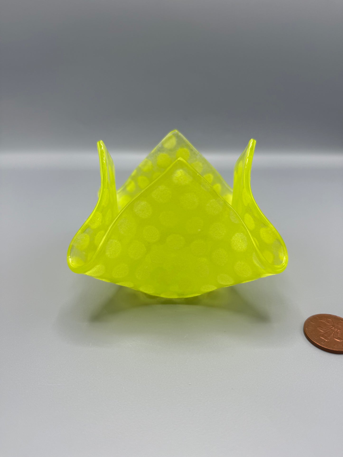 Lime Spotty Tactile Tealight Holder