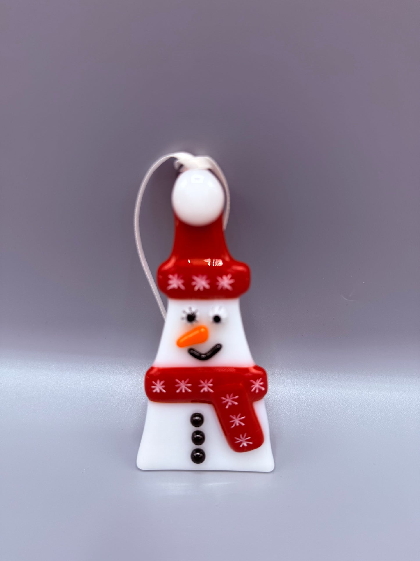 Snowman Fused Glass Christmas decoration