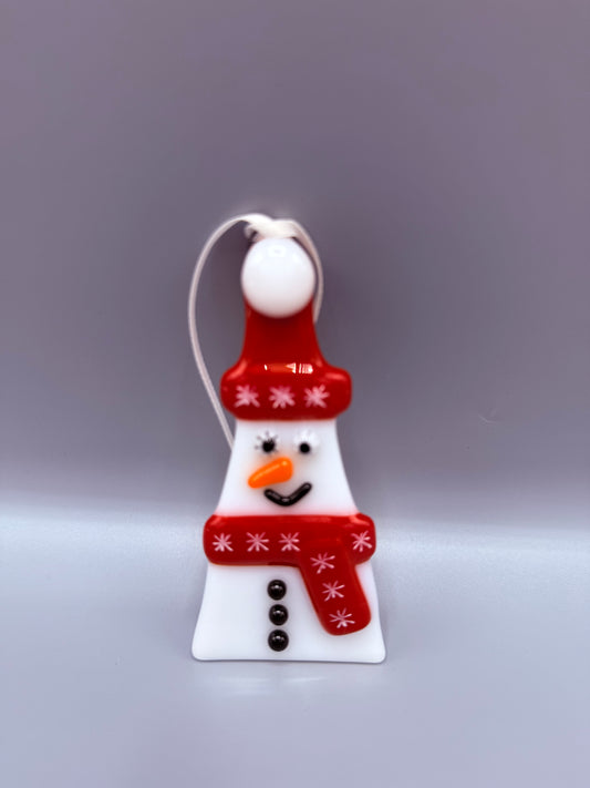 Snowman Fused Glass Christmas decoration