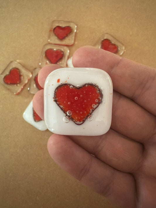 Stay Strong Get Well Keep Fighting Heart Token Glass