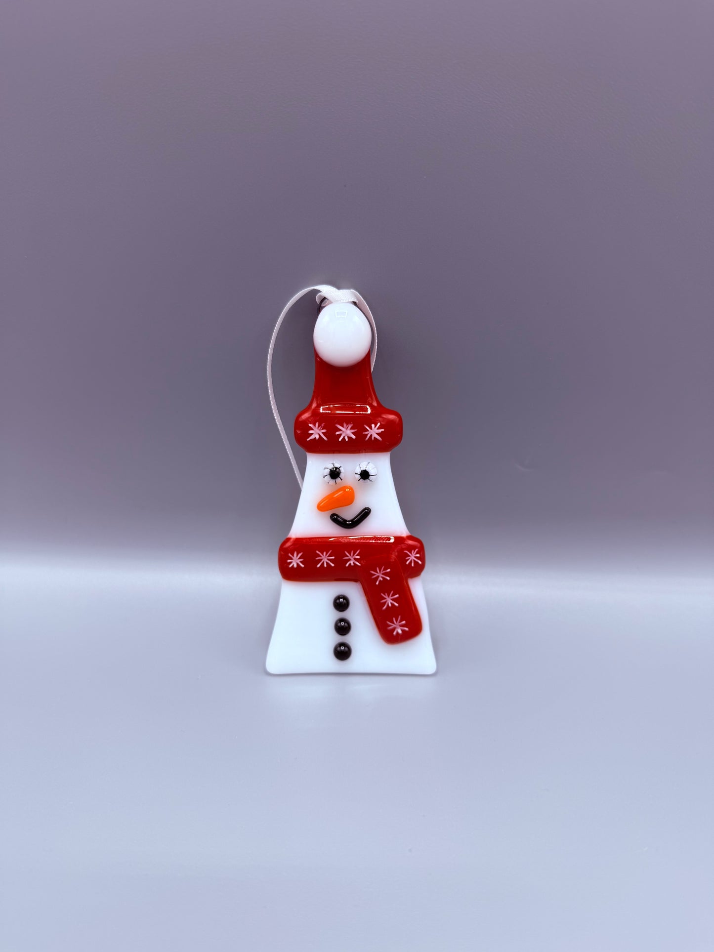 Snowman Fused Glass Christmas decoration