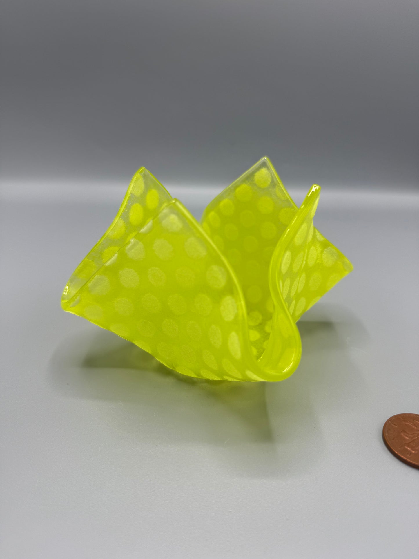 Lime Spotty Tactile Tealight Holder