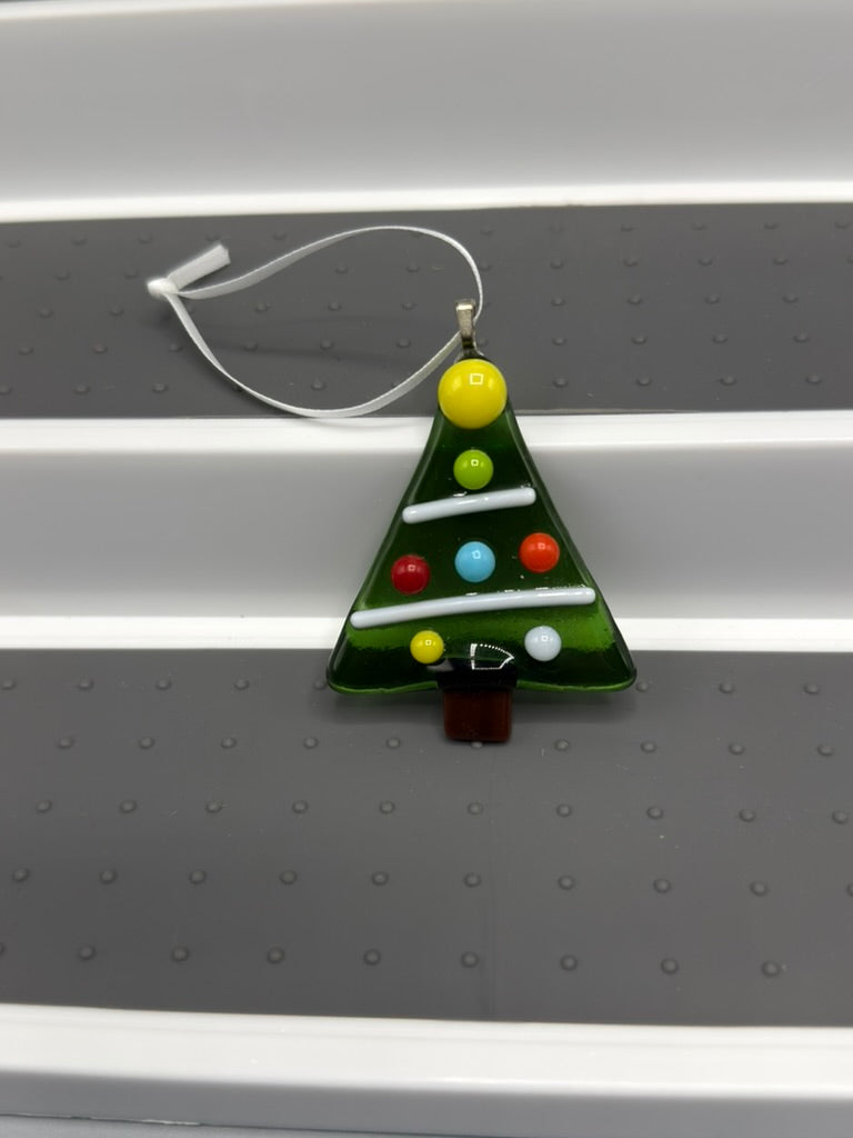 Tactile Christmas Tree Fused Glass