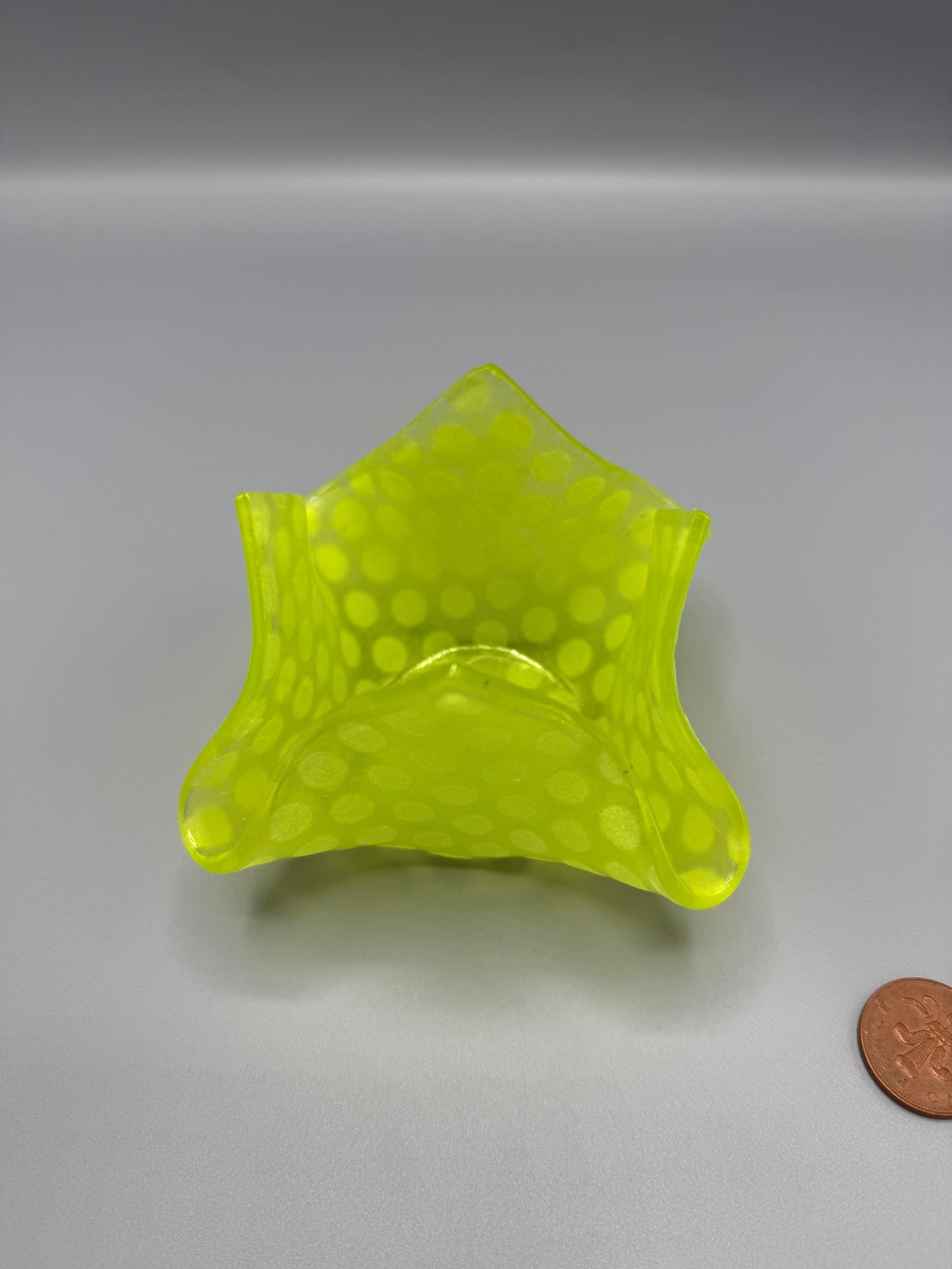 Lime Spotty Tactile Tealight Holder