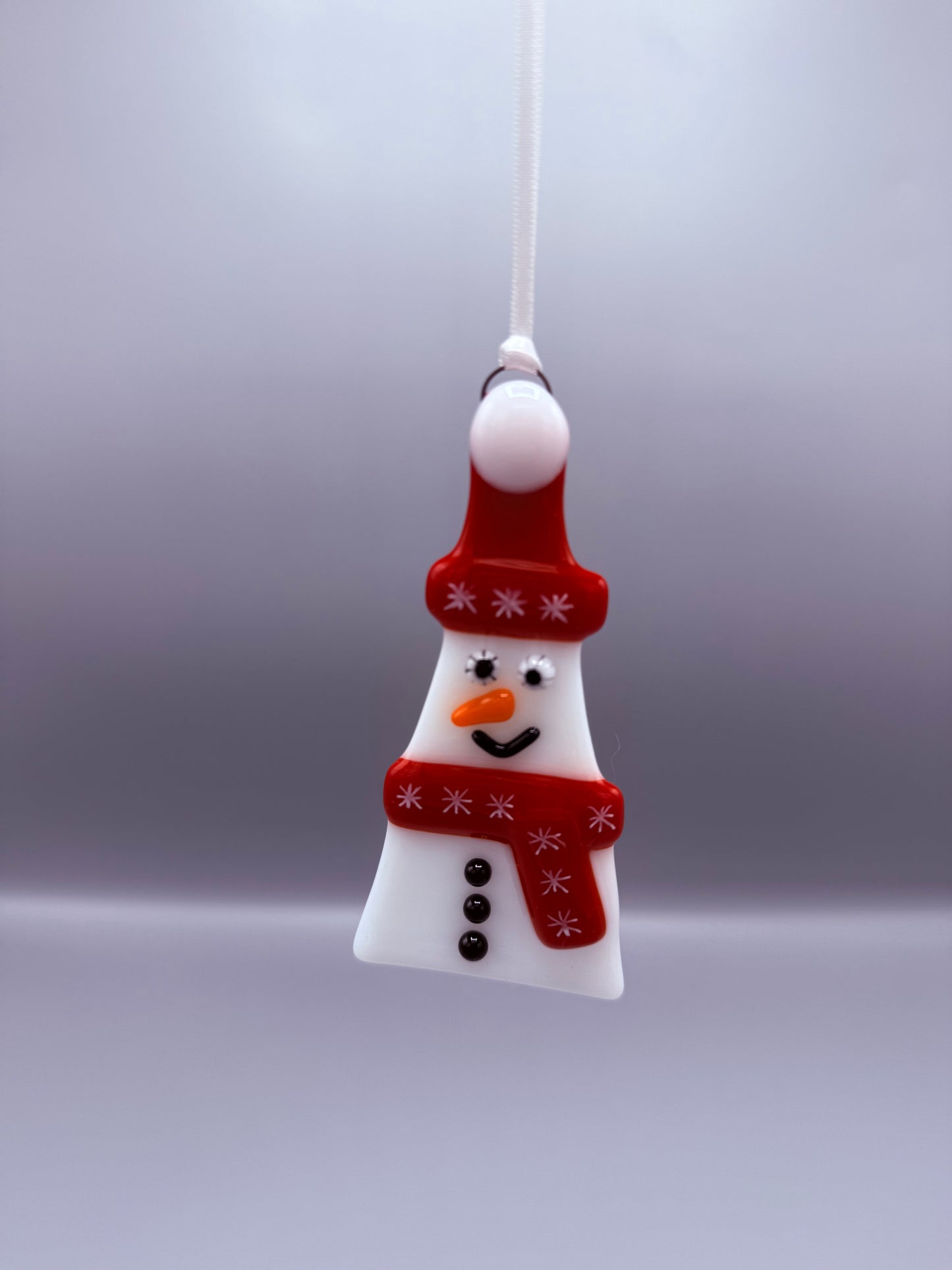 Snowman Fused Glass Christmas decoration