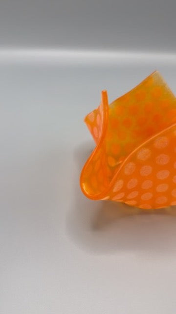 Orange Spotty Tactile Tealight Holder