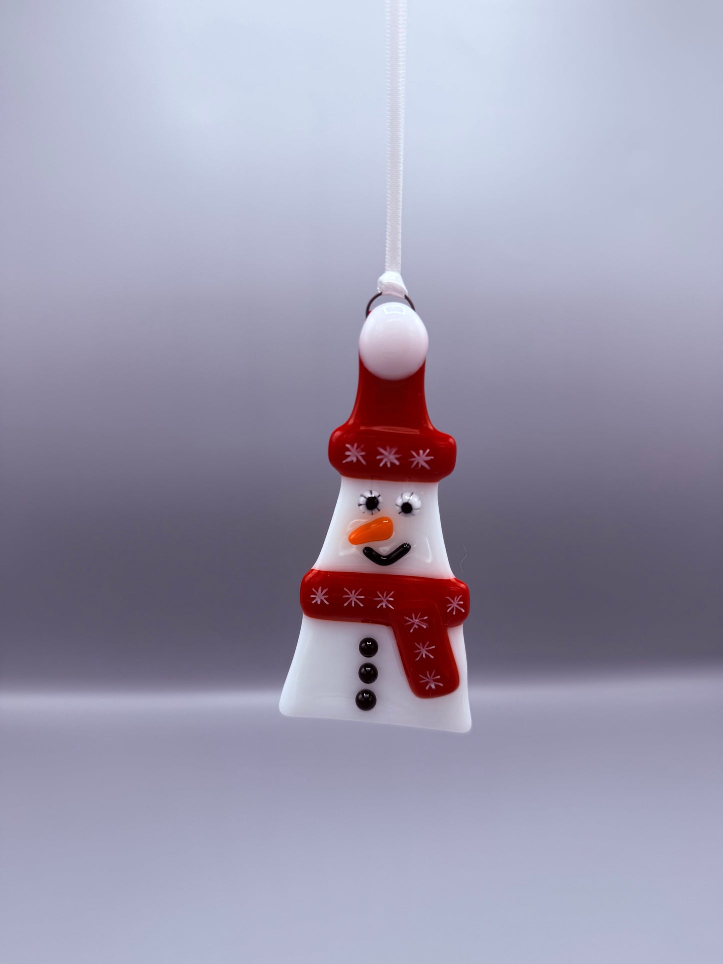 Snowman Fused Glass Christmas decoration