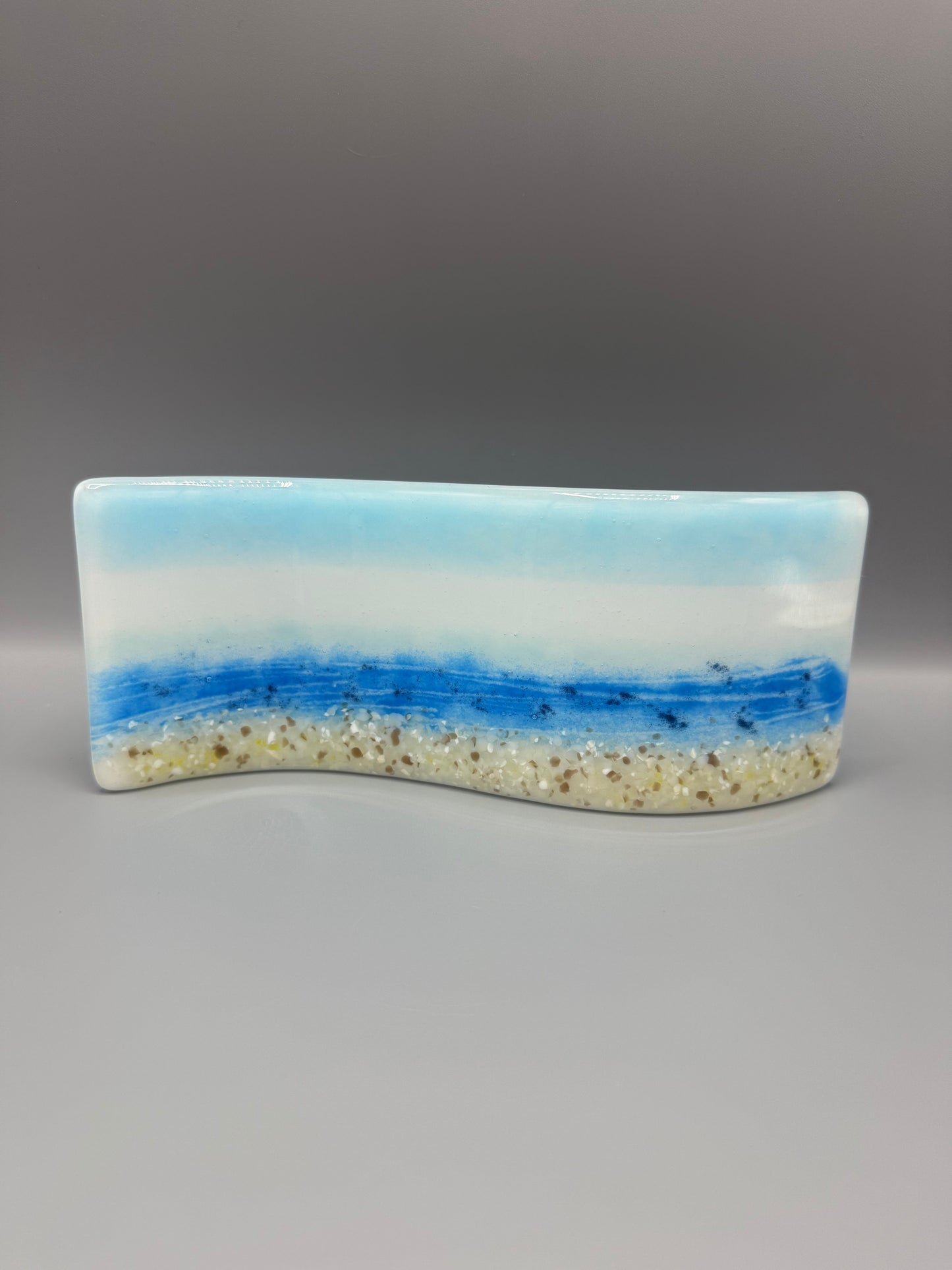 Seaside fused glass wave