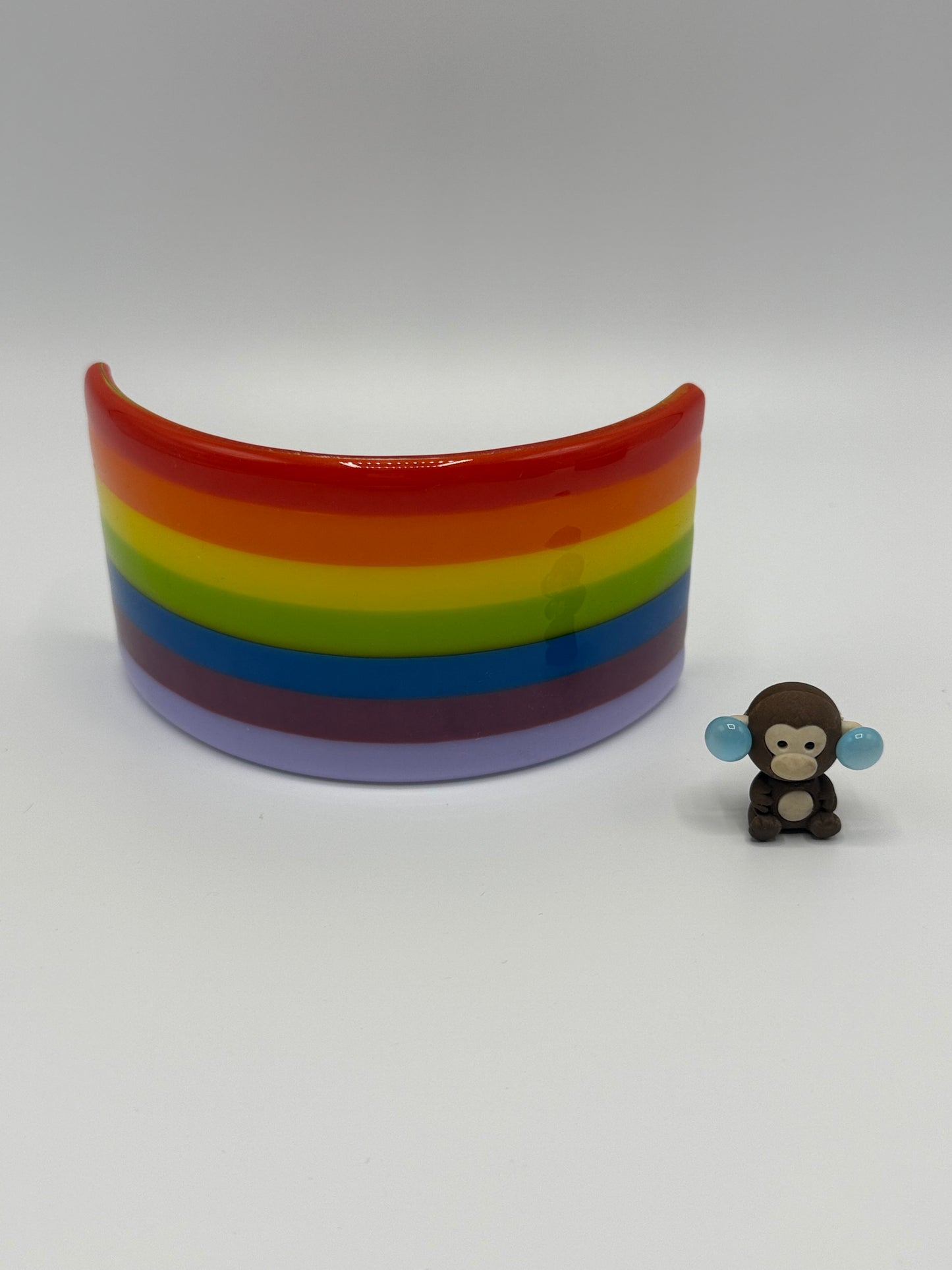 Rainbow Curve  Solid Colours of the rainbow  Fused Glass