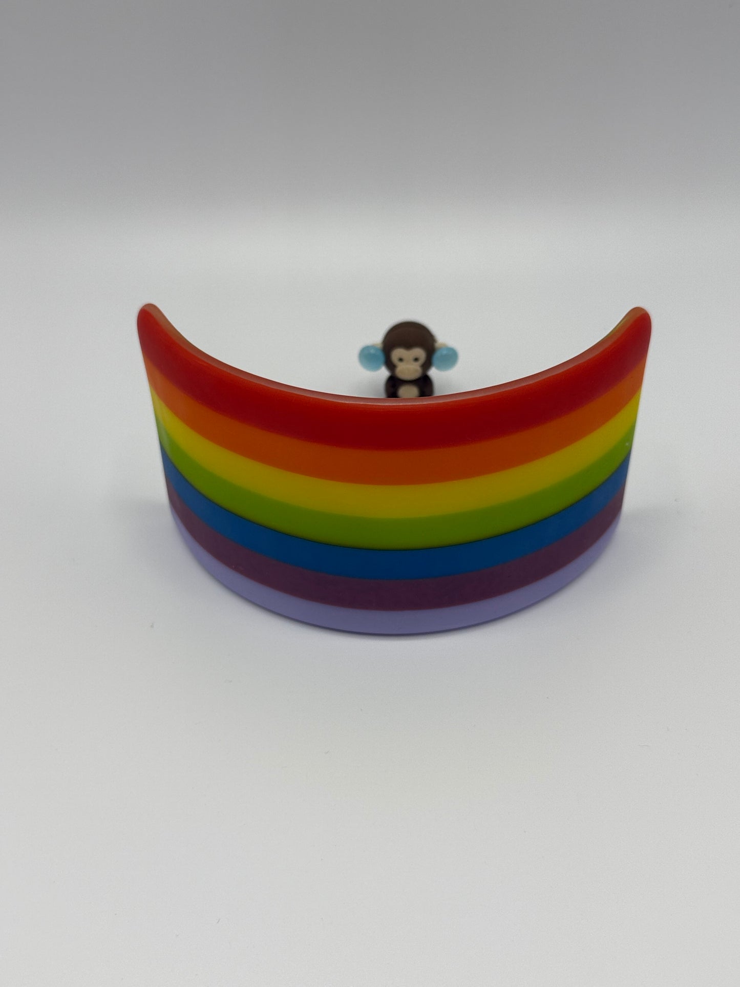 Rainbow Curve  Solid Colours of the rainbow  Fused Glass Matt Finish Not shiny