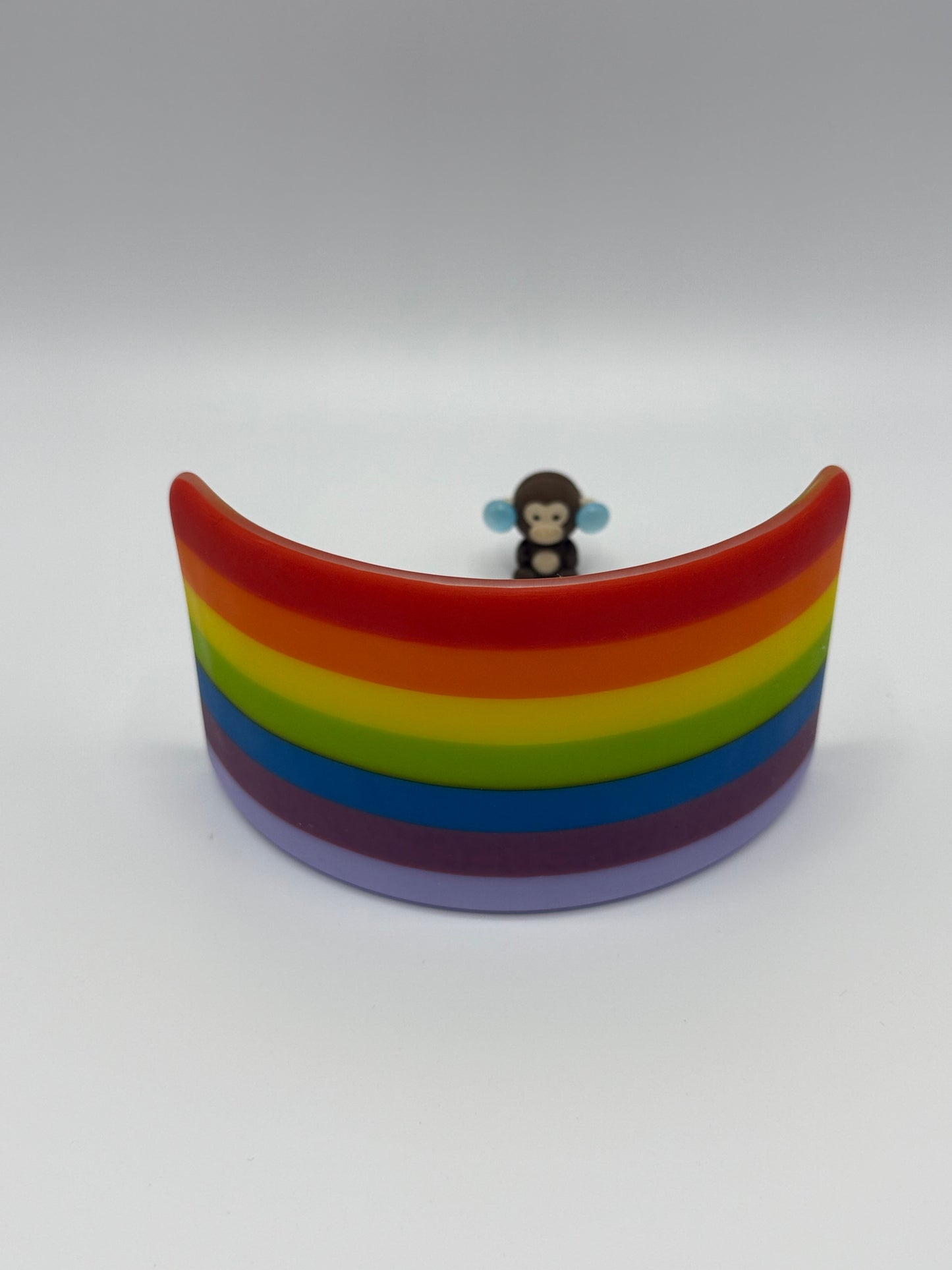 Rainbow Curve  Solid Colours of the rainbow  Fused Glass Matt Finish Not shiny