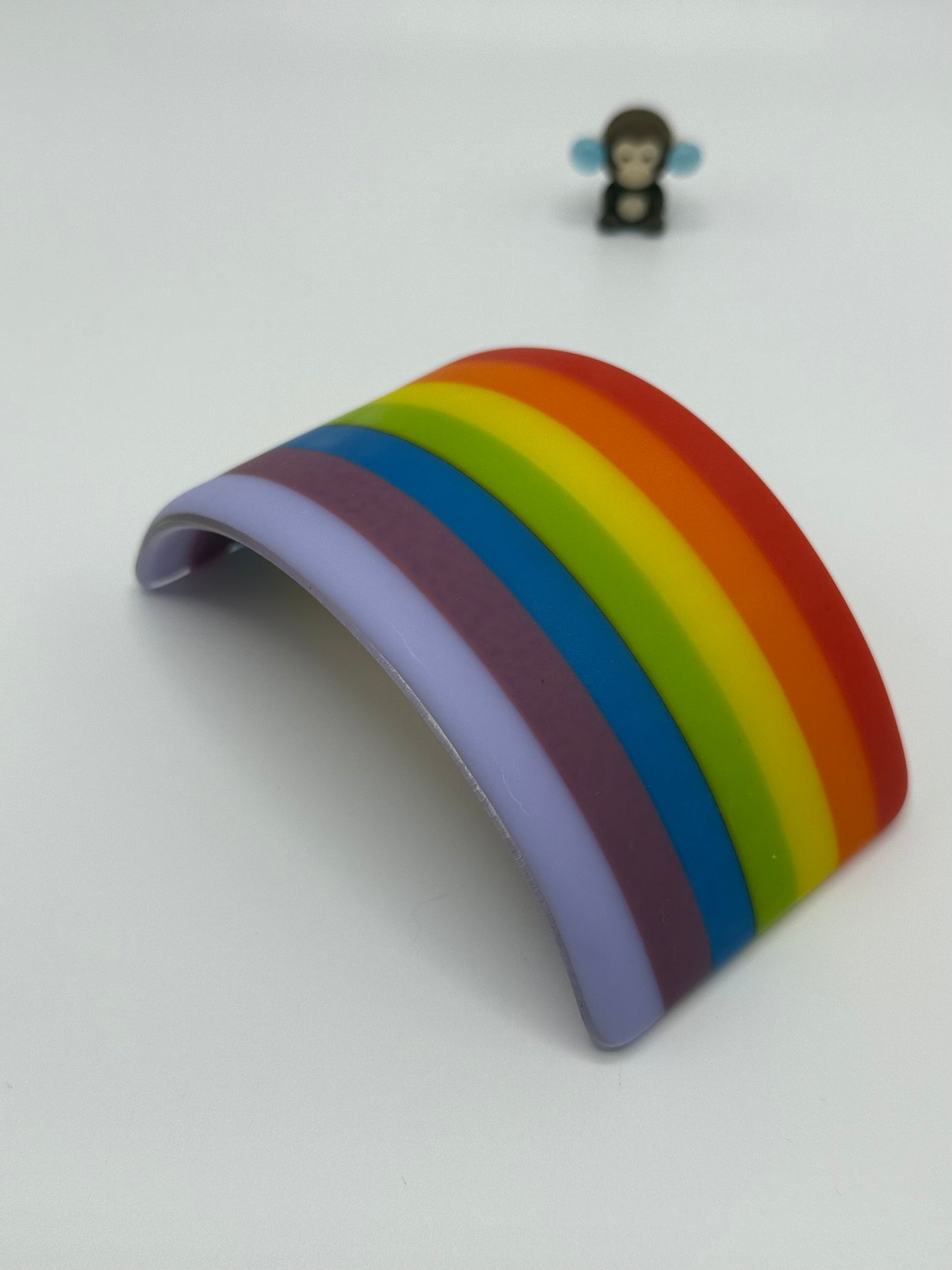 Rainbow Curve  Solid Colours of the rainbow  Fused Glass Matt Finish Not shiny