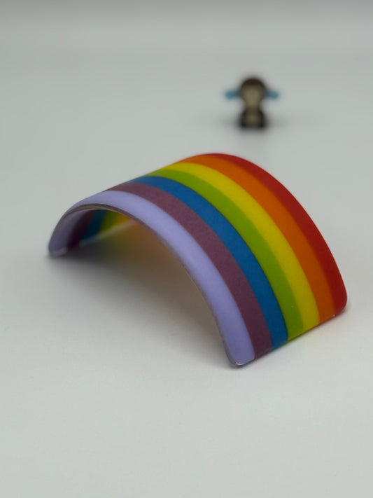 Rainbow Curve  Solid Colours of the rainbow  Fused Glass Matt Finish Not shiny